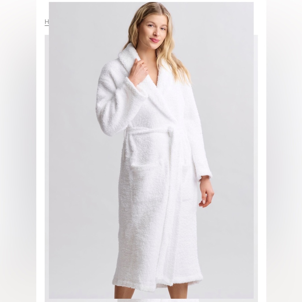 NWT Barefoot Dreams Adult White Robe Size 2 & 3